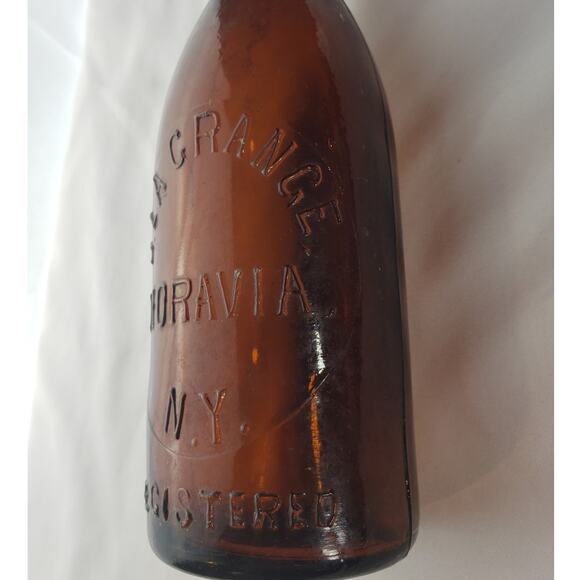 D LaGrange Moravia NY Wired Blob Top Bottle With Cage and Stopper Early 1900s - Picture 3 of 11
